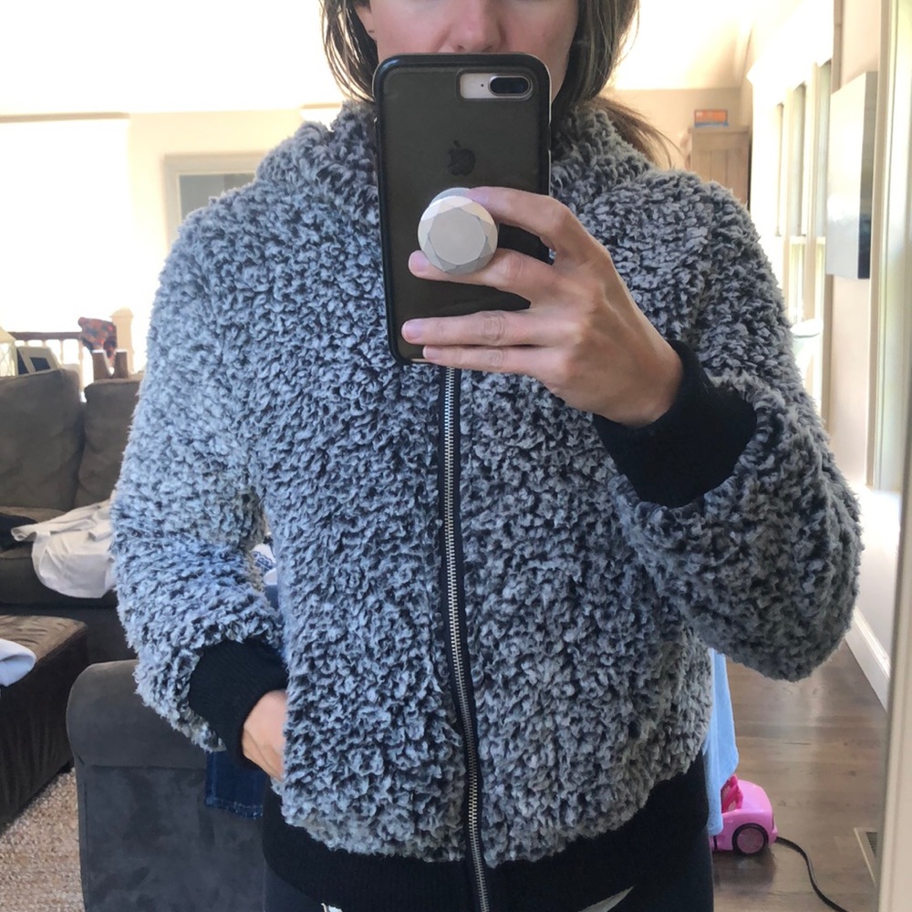 LOVE TREE SIZE SMALL FAUX FUR HOODIE
